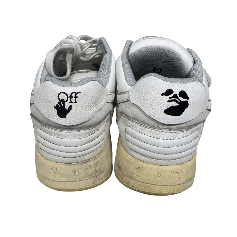 OFF-WHITE Out Of Office For Walking Sneakers White Leather Mens Size 40 - Picture 5 of 8